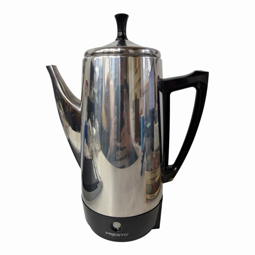 Presto Stainless Steel Percolator 0281105 12 Cup Heat Resistant Base/Handle